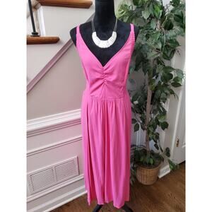 Torrid Womens Pink Sleeveless Adjustable Straps V-Neck Knee Length Dress Size 4X